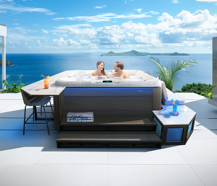 Calspas hot tub being used in a family setting - Desoto